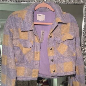 Nordstrom Elodie checkered cropped shacket